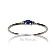 Oval Kesim Mini Safir Yüzük