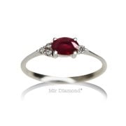 Oval Kesim Mini Yakut Yüzük